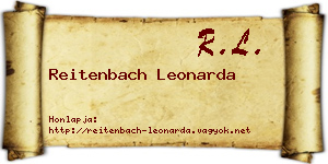 Reitenbach Leonarda névjegykártya